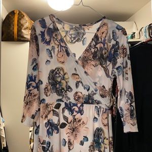 Pink blush long dress size large